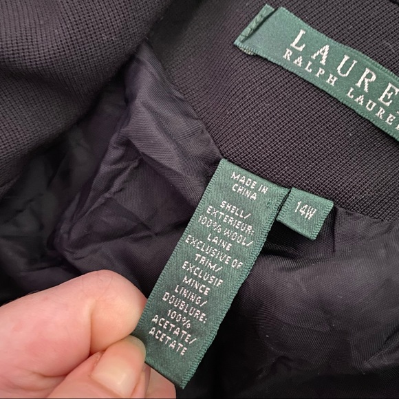 Lauren Ralph Lauren black crest blazer 14W - Picture 9 of 9